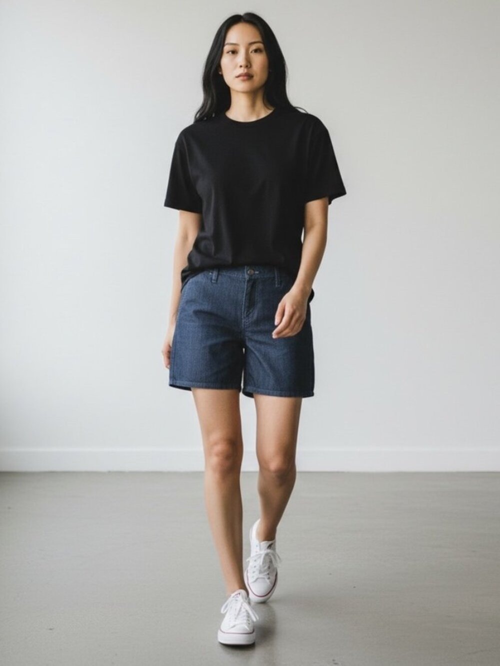 Habitual Bamboo Cotton Blend Mid Rise Dark Wash Jean Shorts Size 26